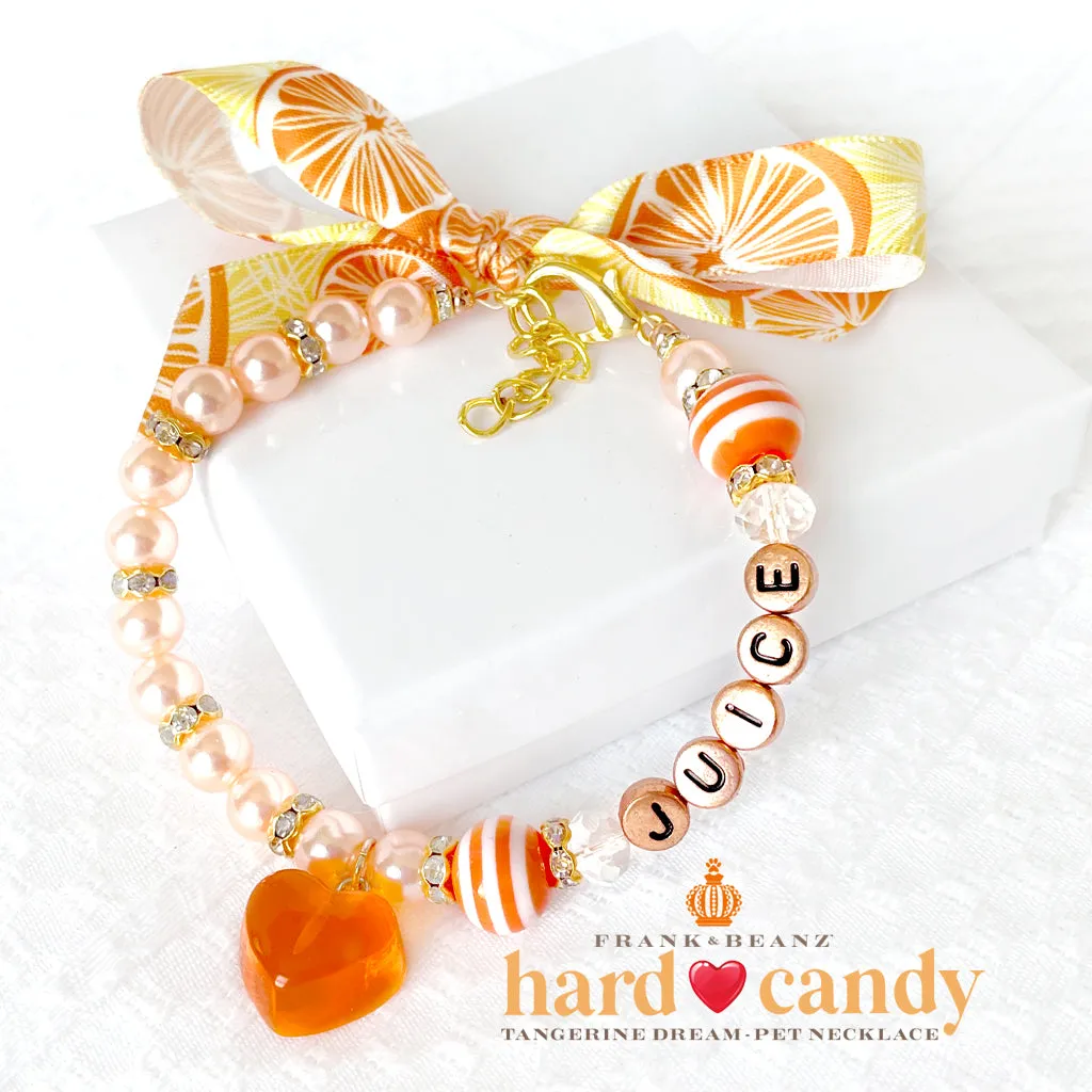 Hard Candy Tangerine Dream Dog Necklace Dog Collar Cat Necklace Luxury Pet Jewelry