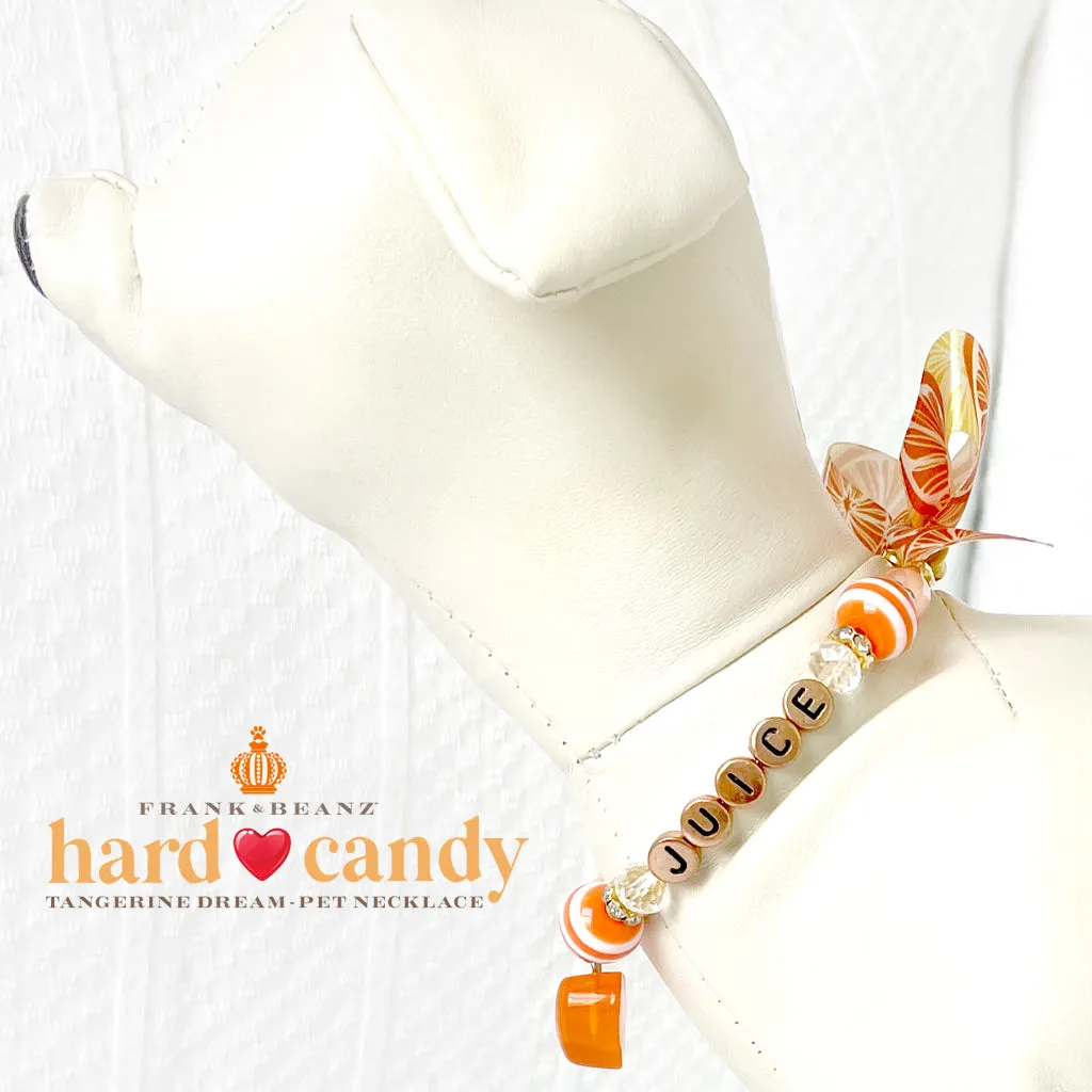 Hard Candy Tangerine Dream Dog Necklace Dog Collar Cat Necklace Luxury Pet Jewelry