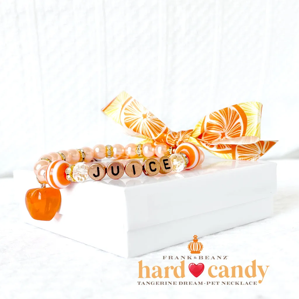 Hard Candy Tangerine Dream Dog Necklace Dog Collar Cat Necklace Luxury Pet Jewelry