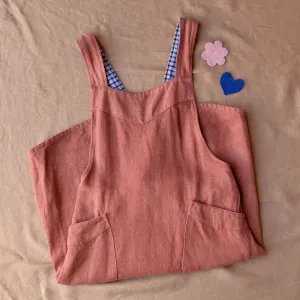 Hard Yakka Hemp Apron Pinafore - Henna (S-M) *PRE-LOVED