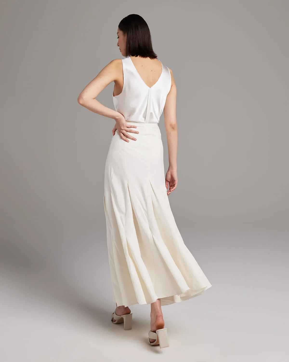 Harlequin Skirt in Silk / Linen