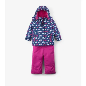 Hatley Multi Hearts Baby Snowsuit Set