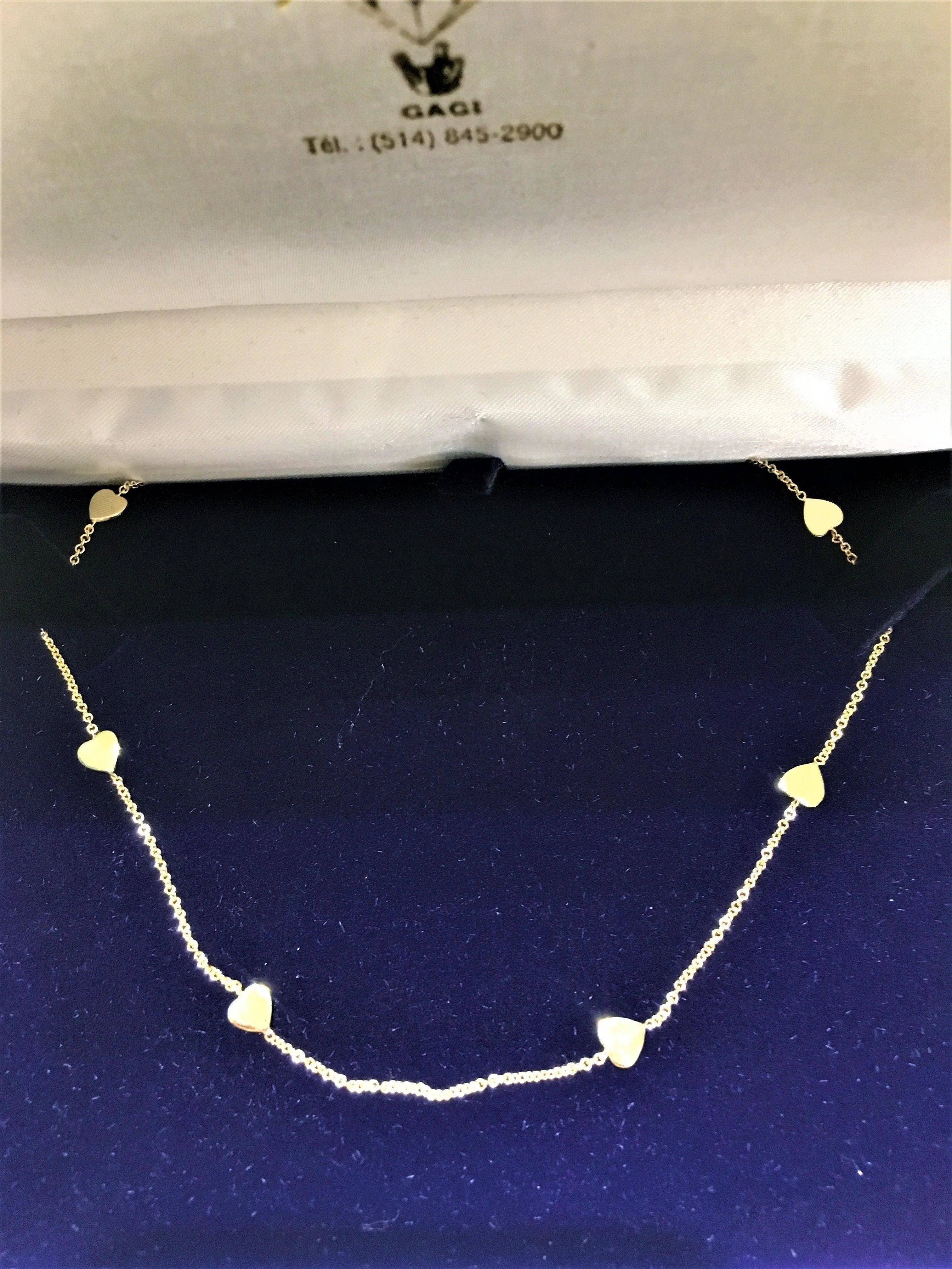 Heart Charm Necklace 14K Yellow Gold