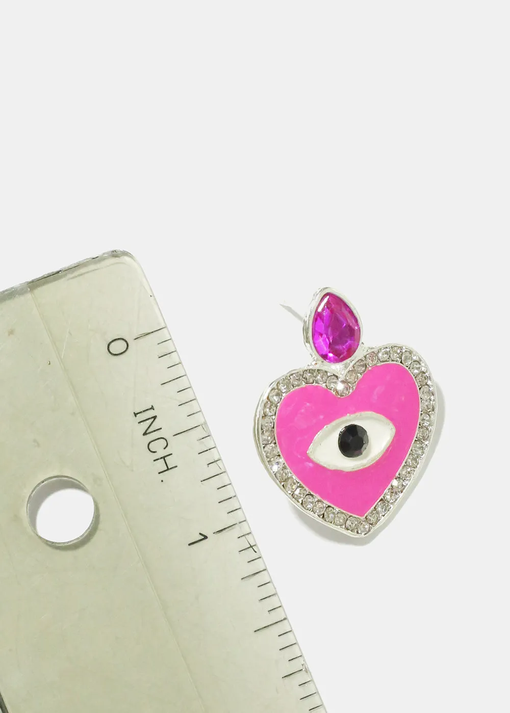 Heart Evil Eye Earrings