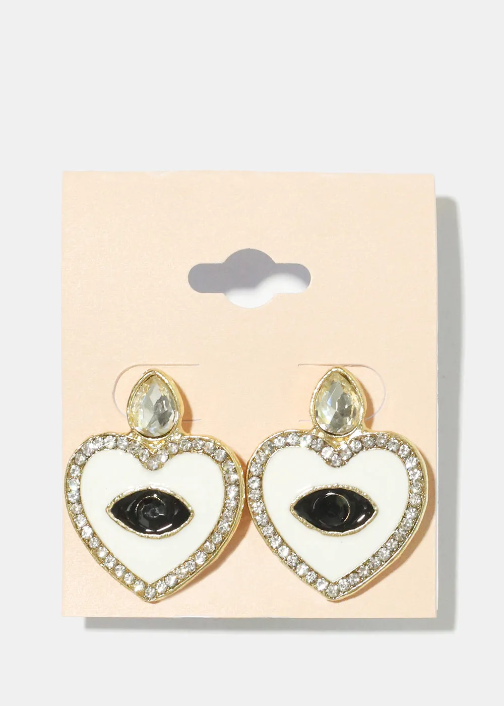 Heart Evil Eye Earrings