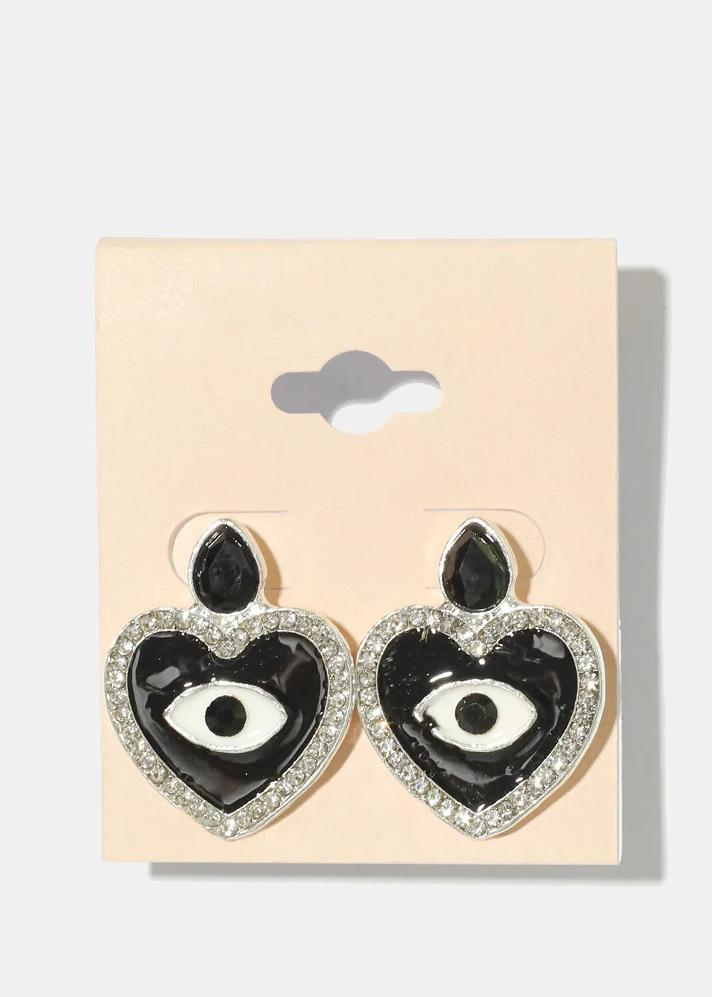 Heart Evil Eye Earrings
