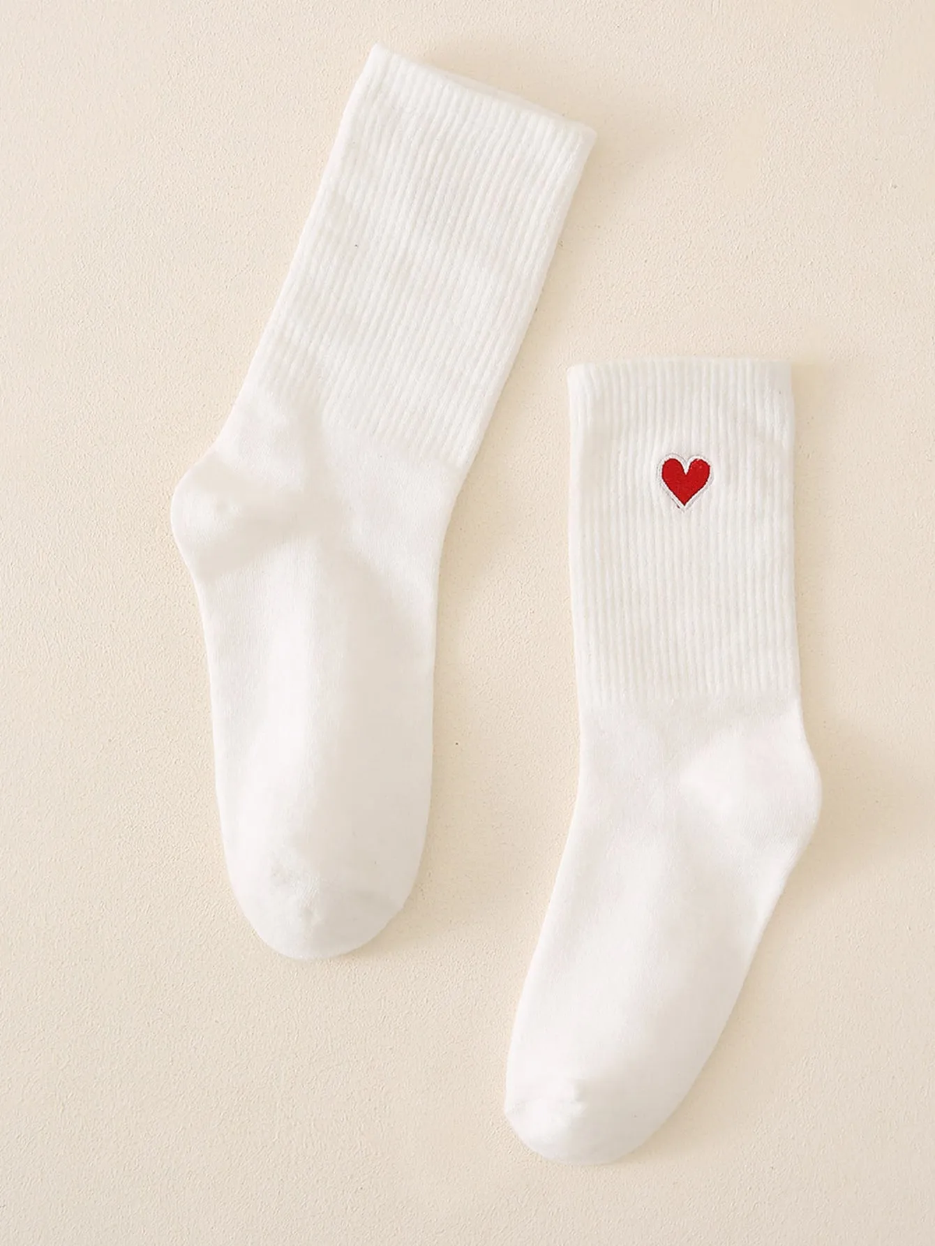 Heart Print Crew Socks for Women Fun Socks Funky Socks Novelty Socks