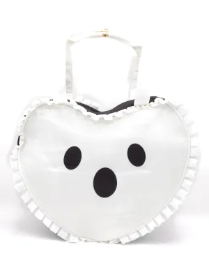 Heart Shaped Ghost Ruffle Purse