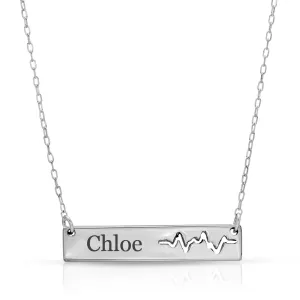 Heartbeat Bar Necklace