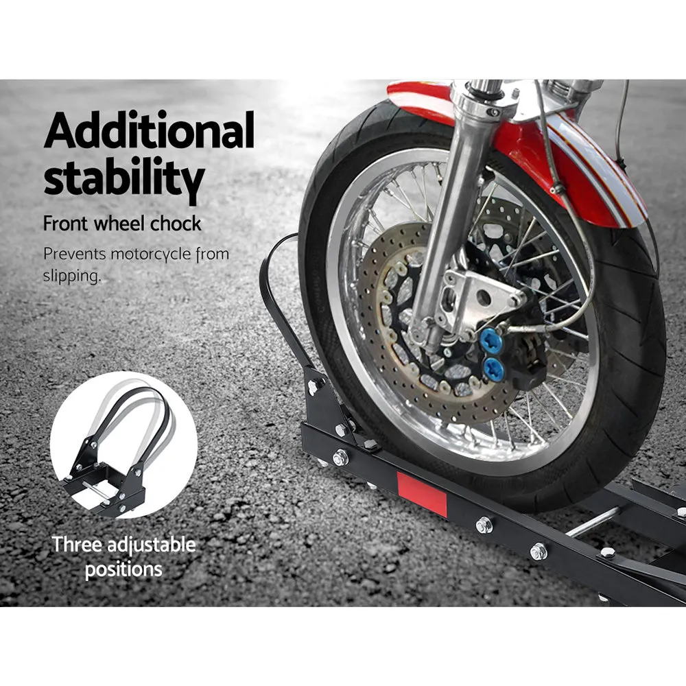 Heavy-Duty Motorcycle Hitch Carrier Ramp 500lbs - Giantz