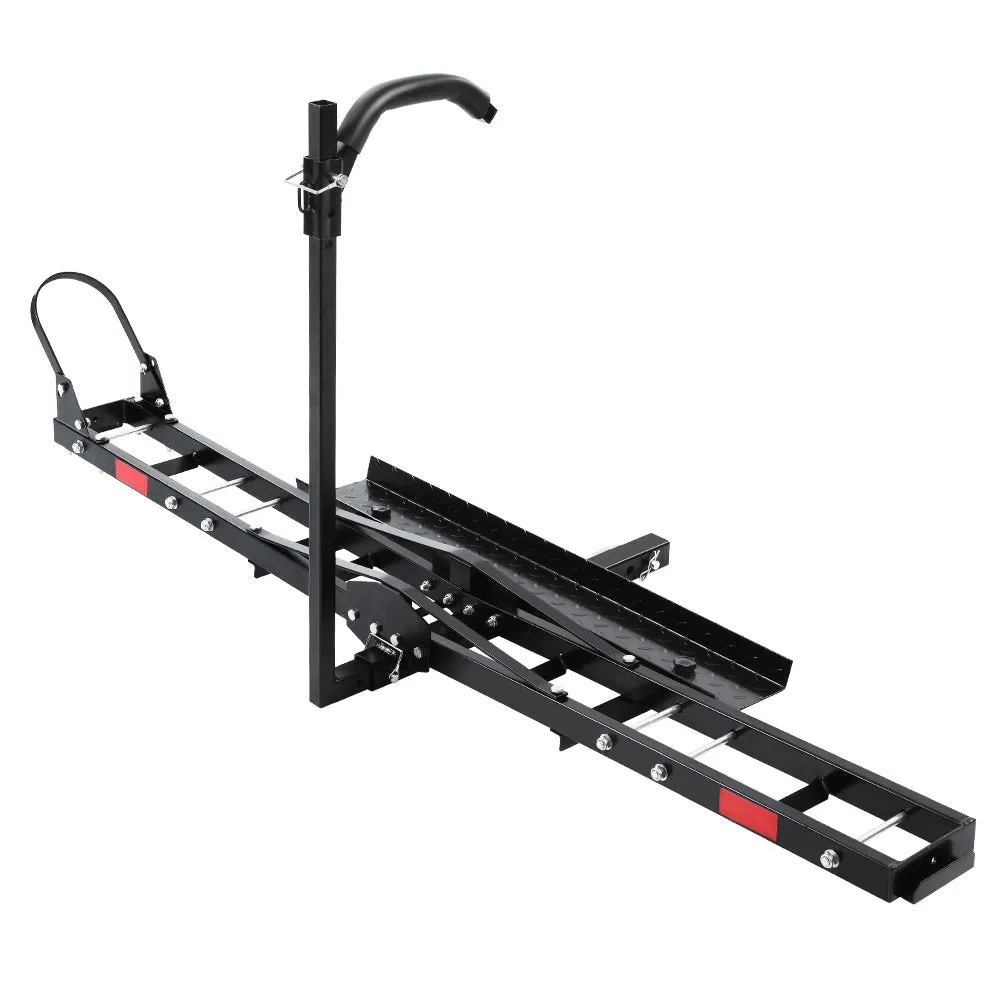 Heavy-Duty Motorcycle Hitch Carrier Ramp 500lbs - Giantz