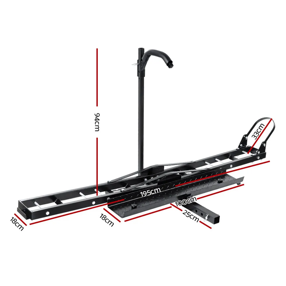 Heavy-Duty Motorcycle Hitch Carrier Ramp 500lbs - Giantz