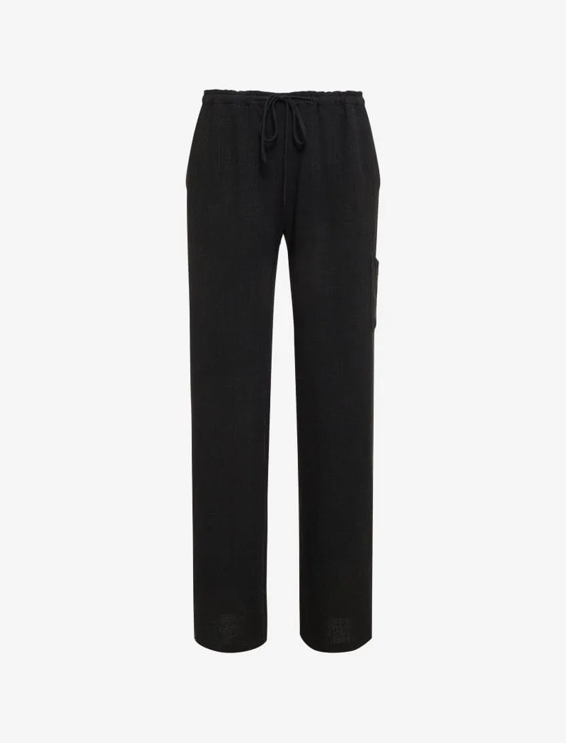 High Fidelity Pant | Black Linen