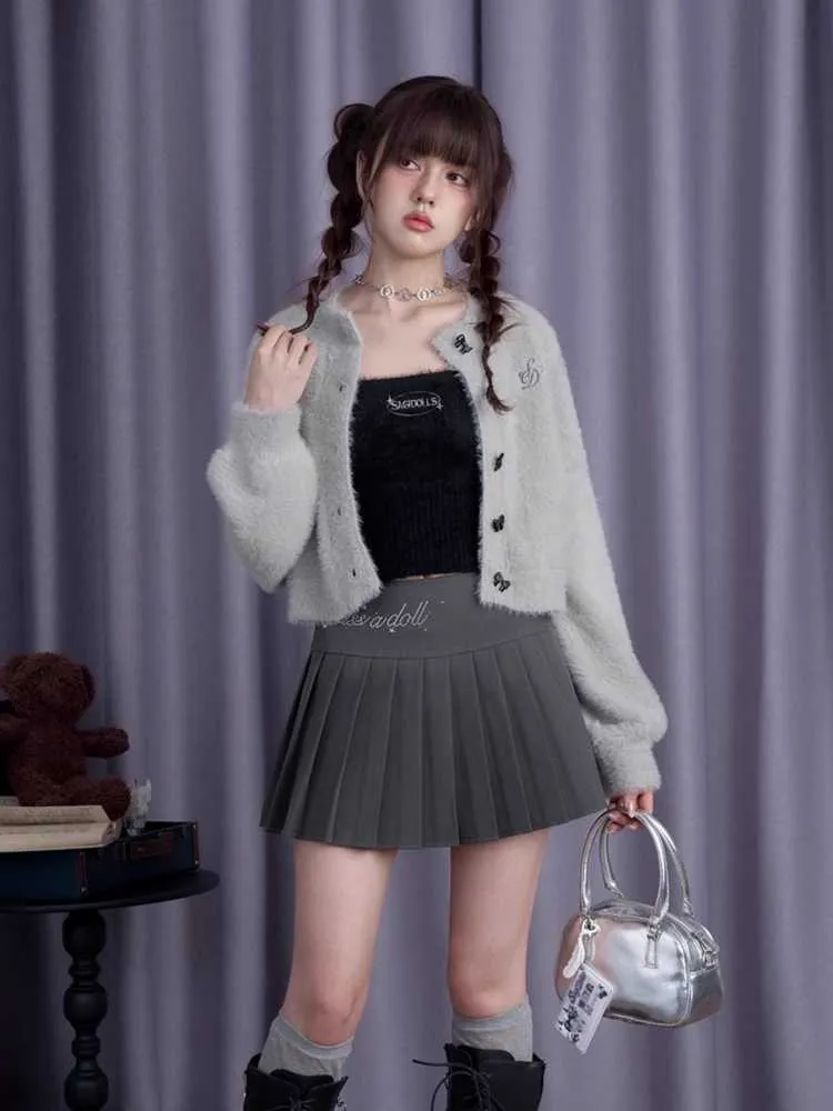 High waist pleated skirt【s0000010686】