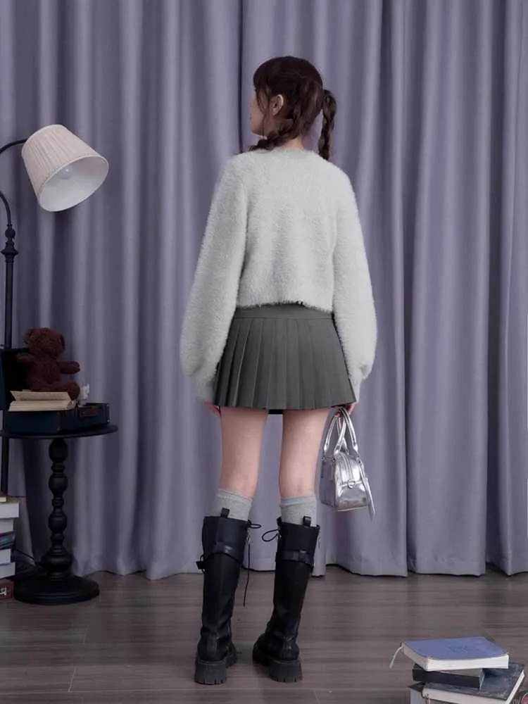 High waist pleated skirt【s0000010686】