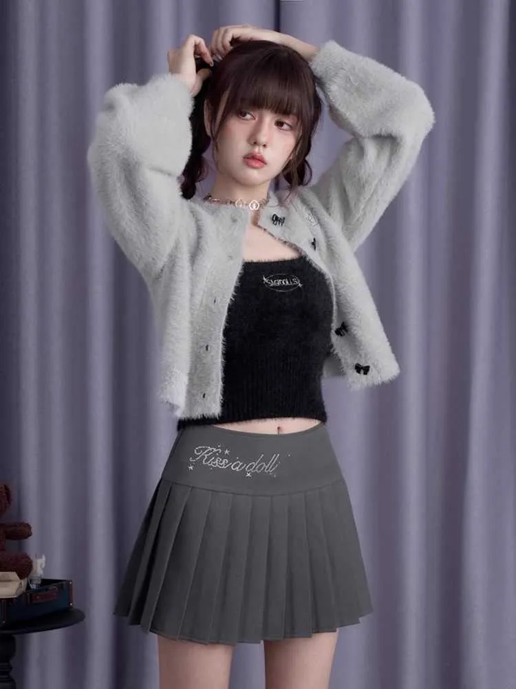 High waist pleated skirt【s0000010686】