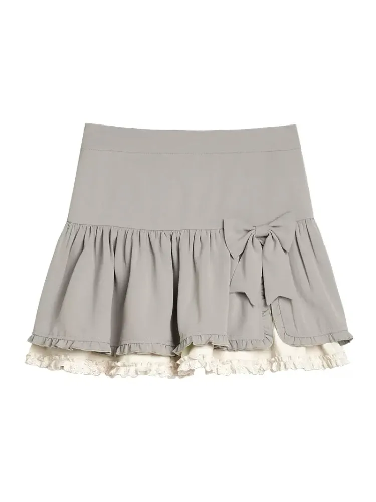 High waist ribbon skirt【s0000007073】