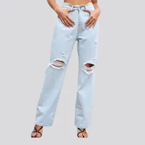 High-waist wide-leg jeans