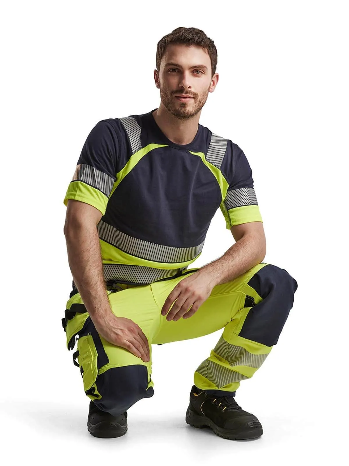High&#x20;Vis&#x20;Trouser&#x20;4-Way&#x20;Stretch&#x20;1997&#x20;High&#x20;Vis&#x20;Geel&#x2F;Marine&#x20;-&#x20;Bl&#xE5;kl&#xE4;der