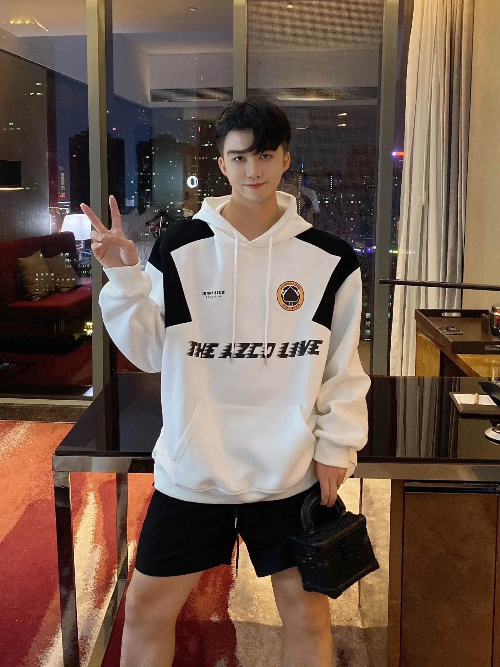 Hip-hop Heavyweight High Street Made Vintage Long-sleeved hoodie