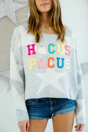 HOCUS POCUS GREY STAR SWEATER