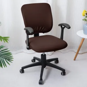 HOKIPO 140gsm Stretchable Office Chair Cover, Brown