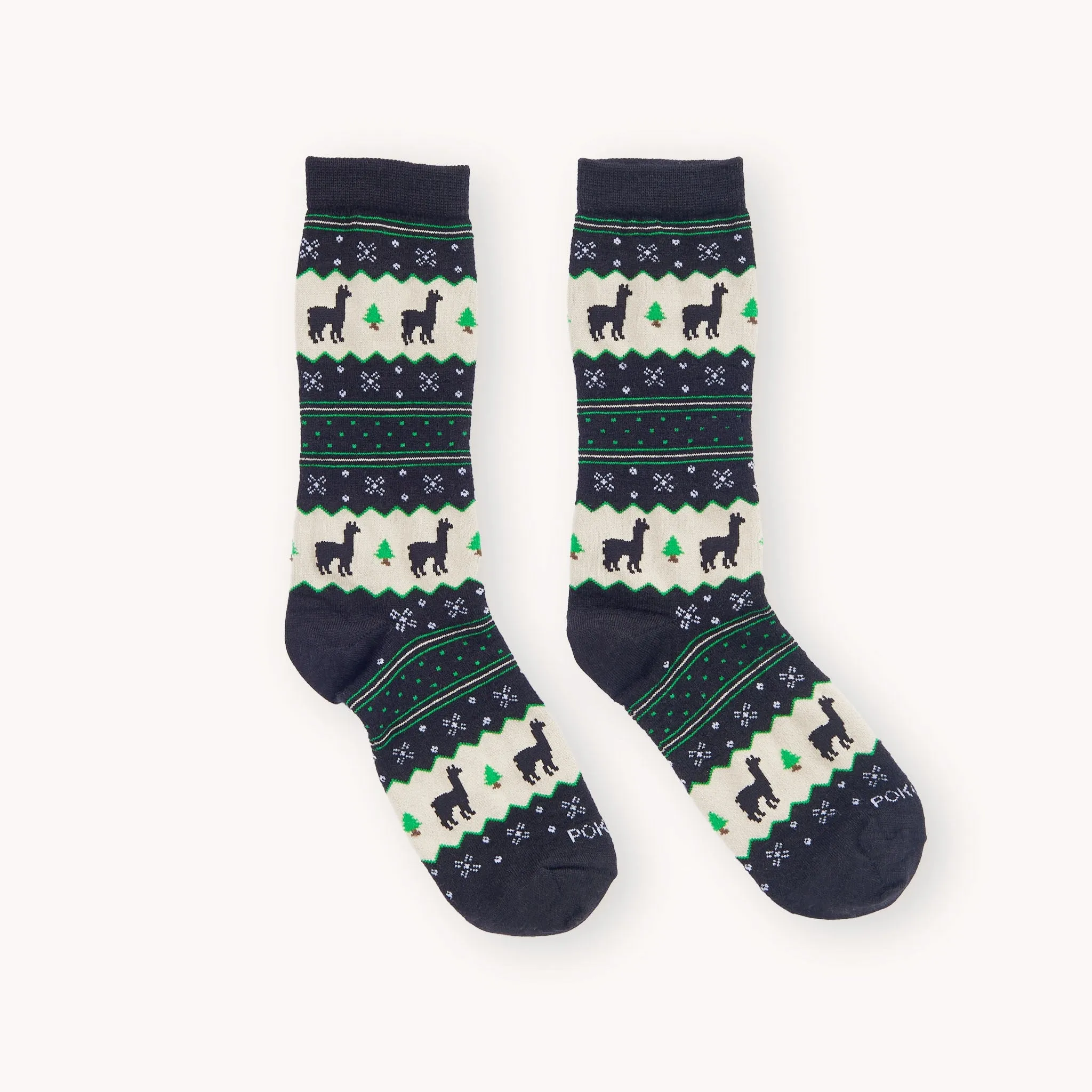 Holiday Baby Alpaca Wool Printed Socks