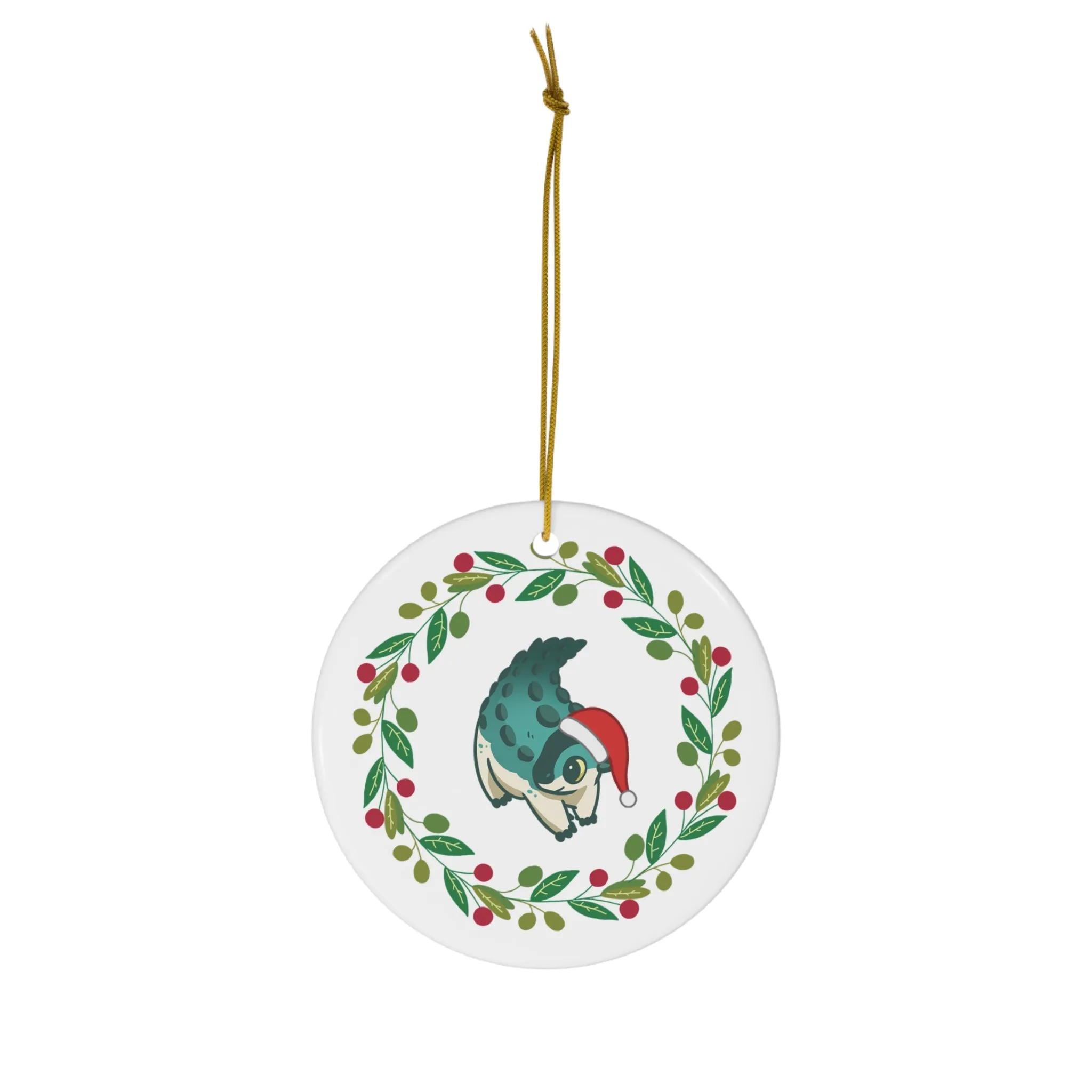 Holiday Scelidosaurus - Ceramic Ornament