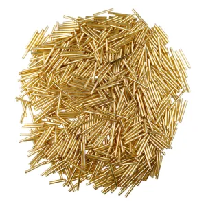 Hollow Cylindrical Golden Tube-light Stick Embellishment for Craft or Decoration, Tassels, Jewelry