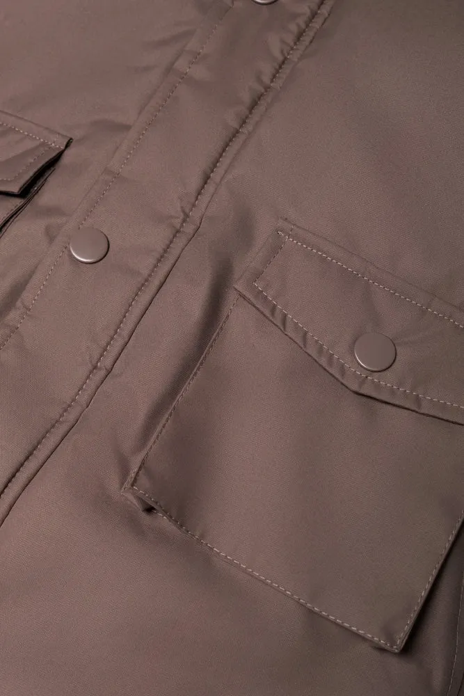 Hooded Parka Jacket Natural