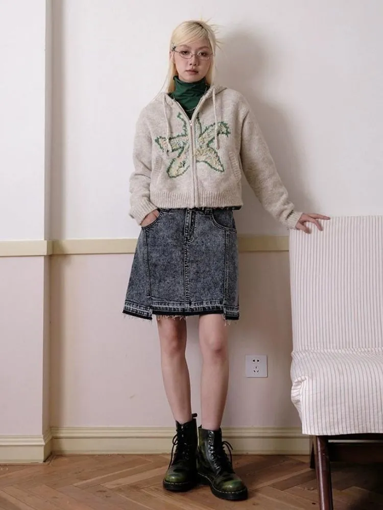 Hooded warm knitted cardigan【s0000003499】