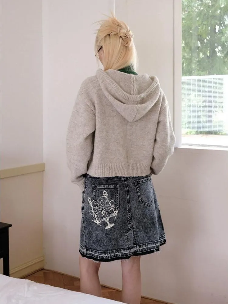 Hooded warm knitted cardigan【s0000003499】