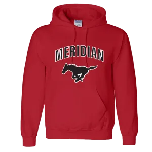 Hoodie - Red with "Meridian"