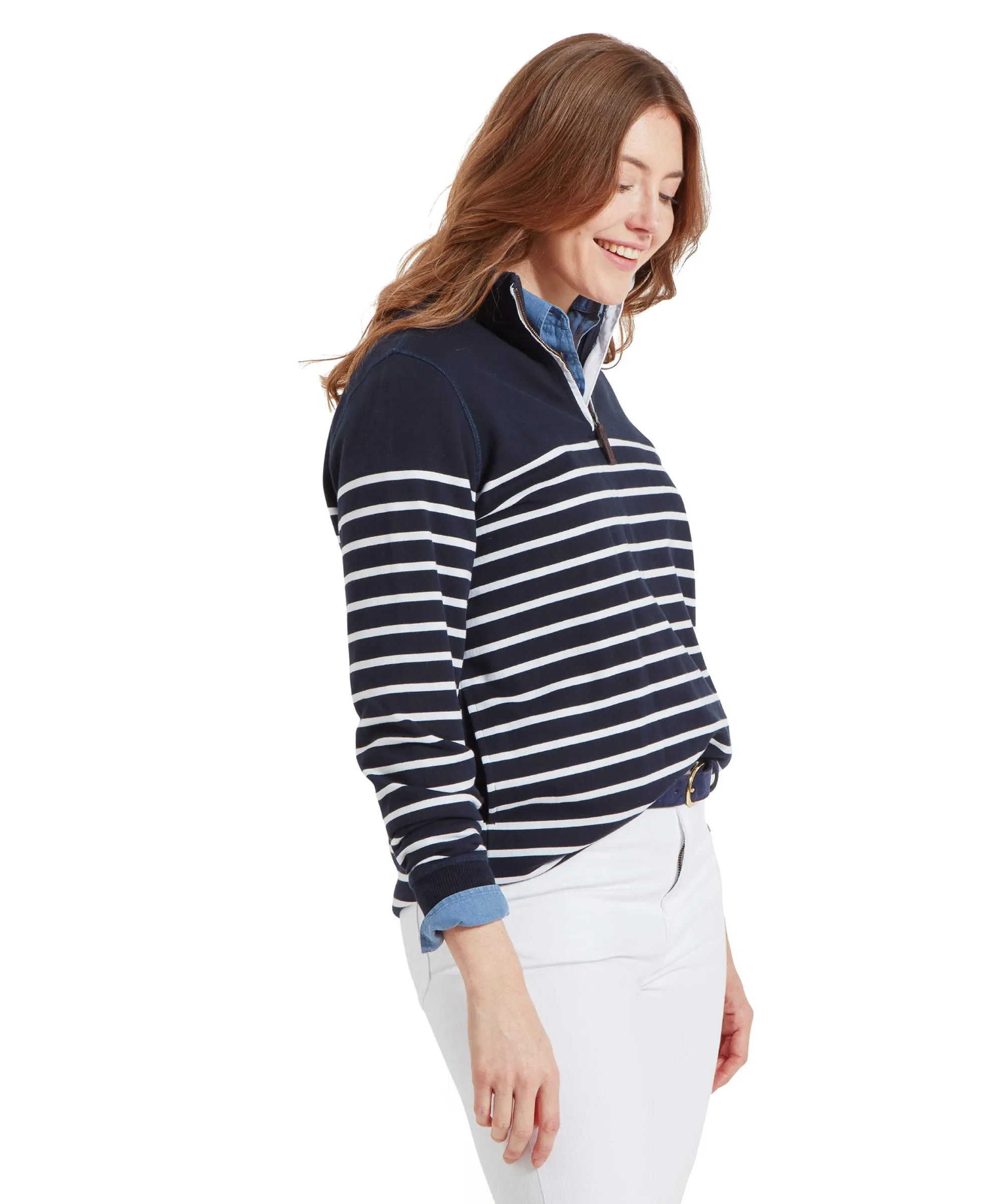 Hope Cove Sweatshirt - Navy Stripe