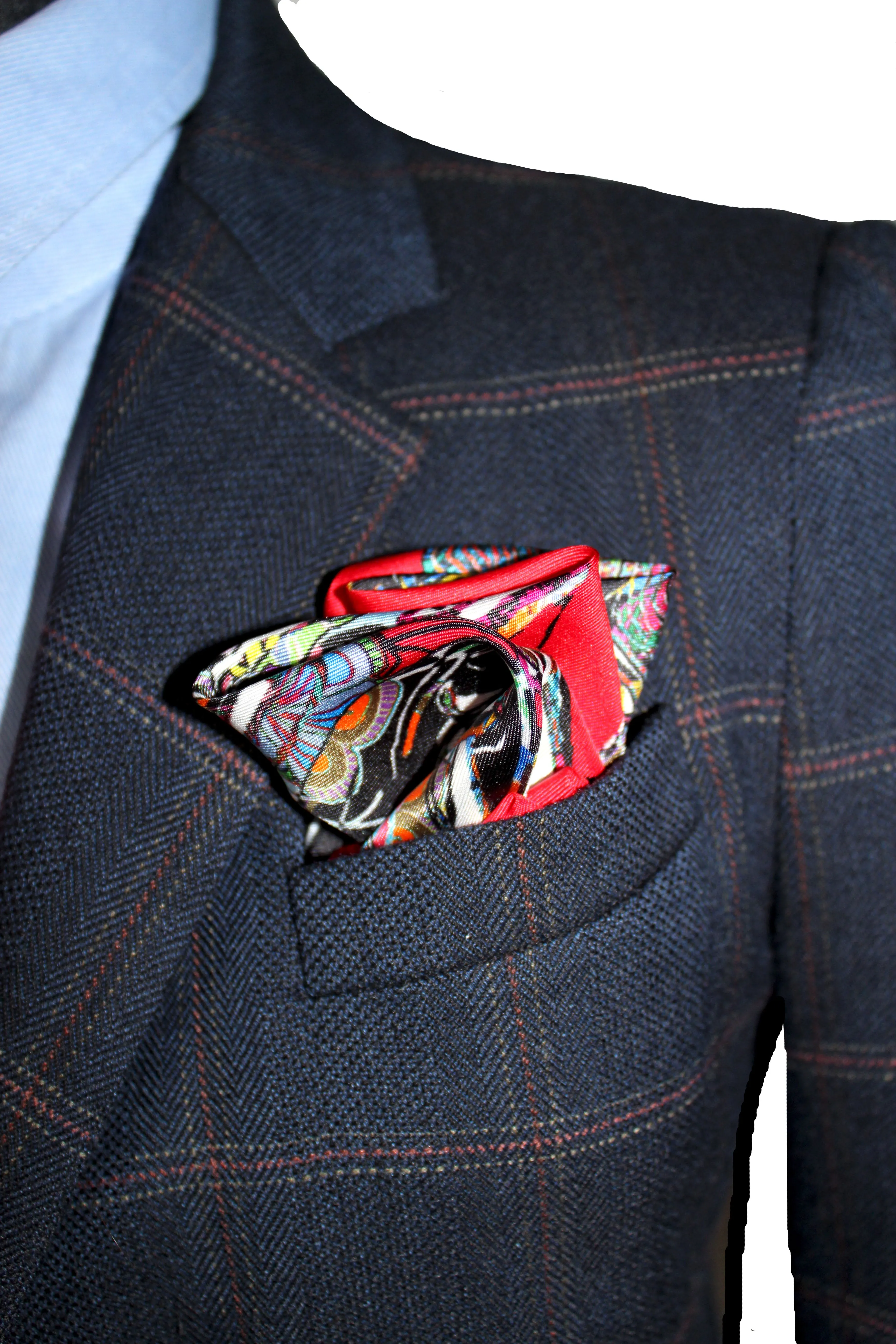 Horse Gallop, Red Neckerchief/Pocket Square, 45cm Square