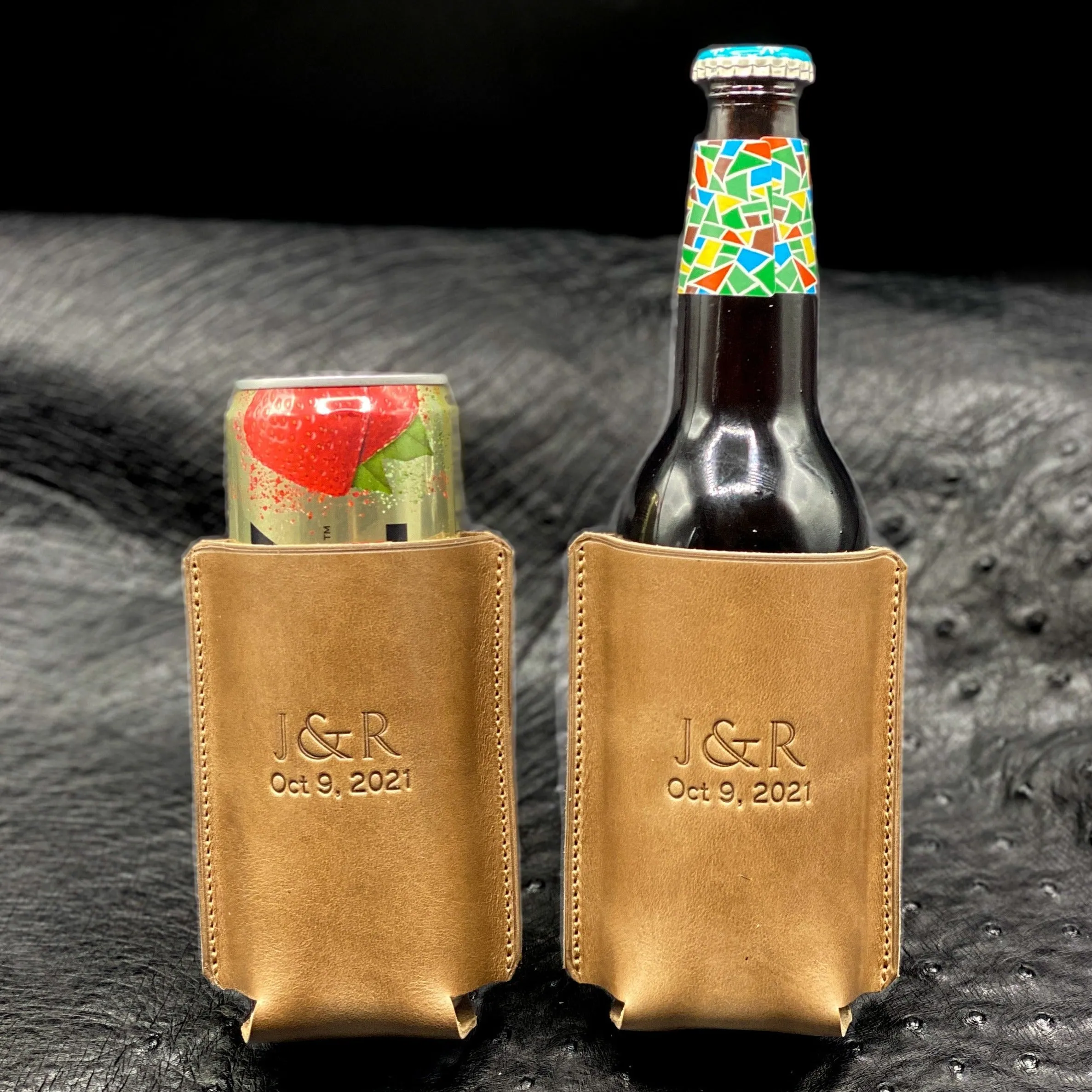 Horween Leather Can and Bottle Coolers - Made to Order