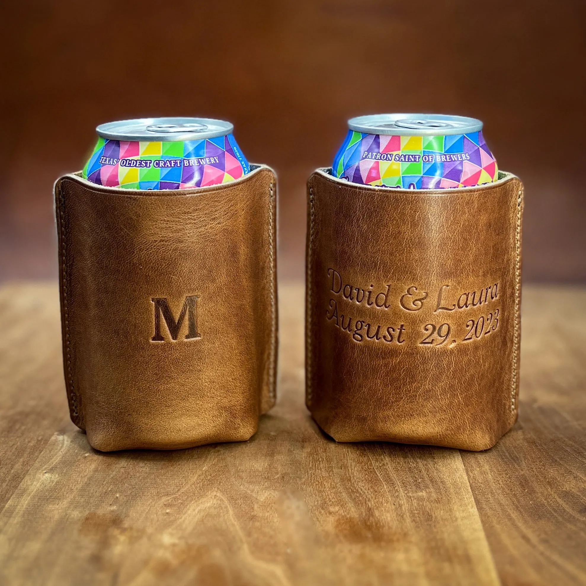 Horween Leather Can and Bottle Coolers - Made to Order