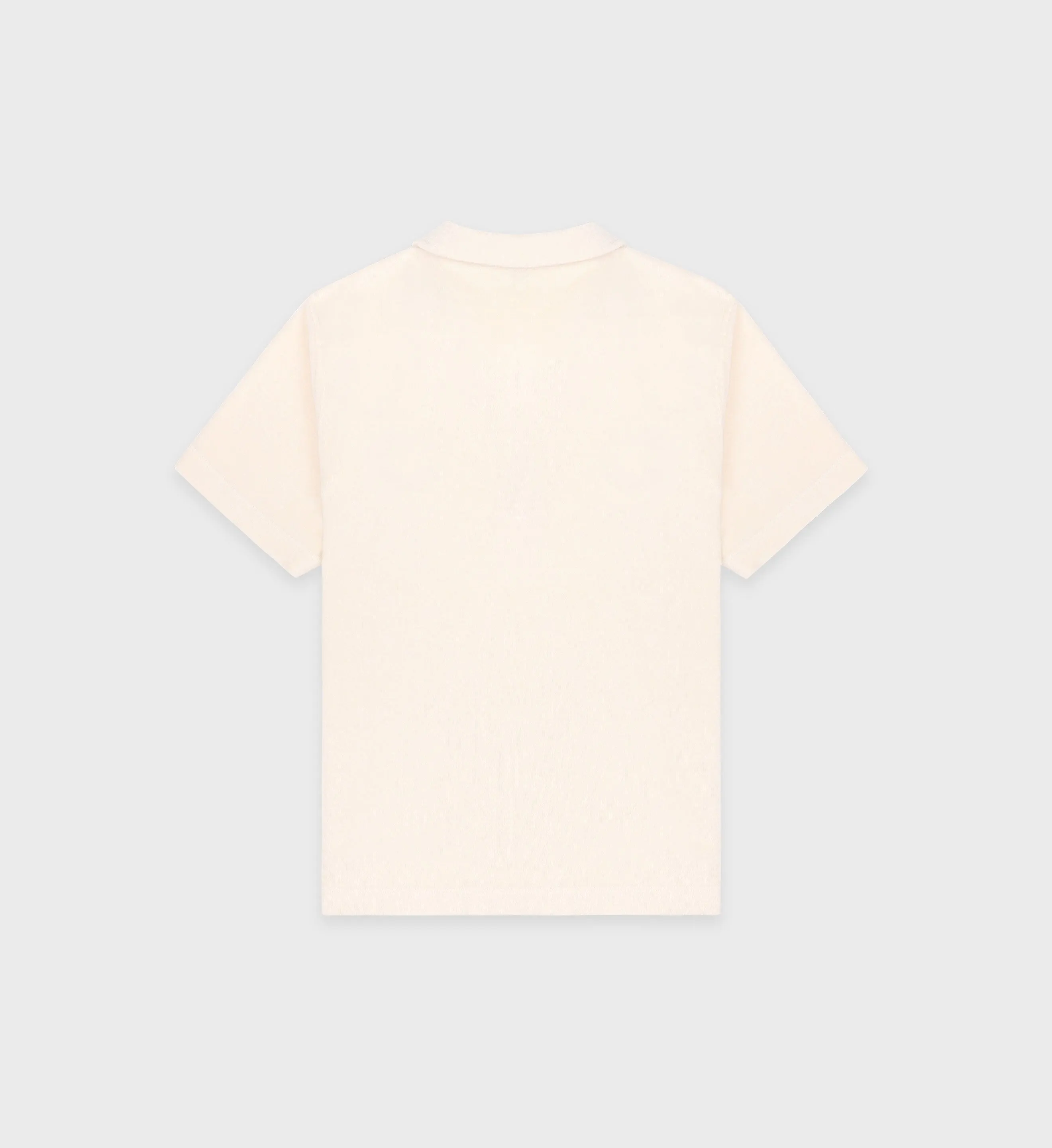 Hotel du Cap Cursive Terry Polo - Cream/Navy