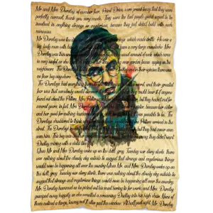 HP Vintage Book Page Fleece Blanket