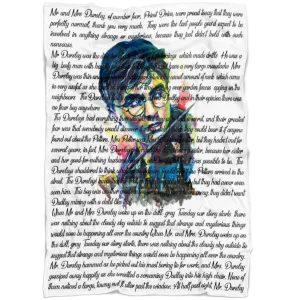 HP White Book Page Fleece Blanket