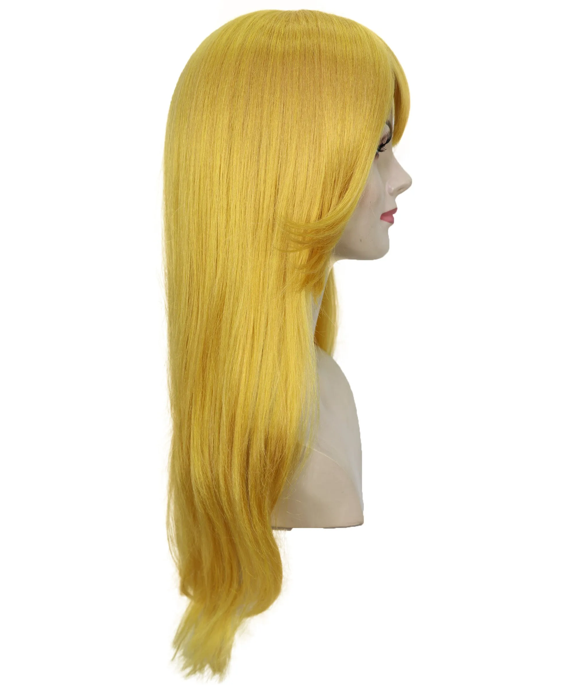HPO Adult Princess Peach Cosplay Female Wig | ALLAURA Anime-Inspired Blonde Wig | Durable for Cosplay Events| Halloween and Conventions