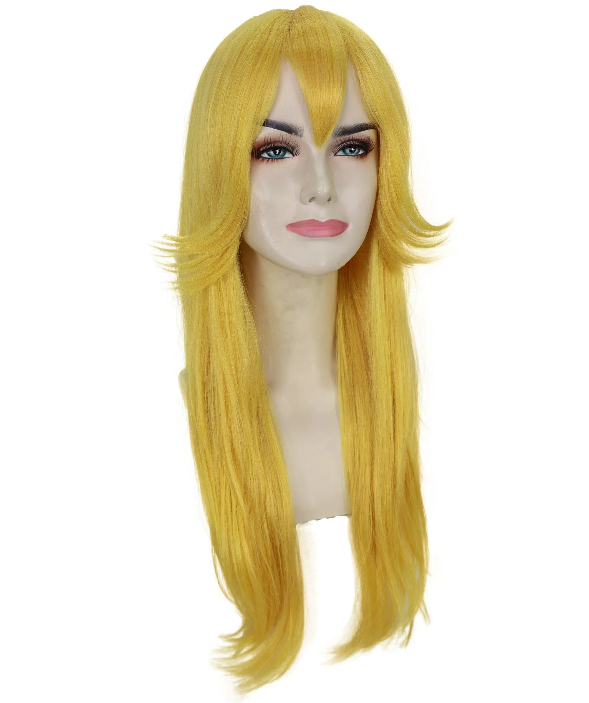 HPO Adult Princess Peach Cosplay Female Wig | ALLAURA Anime-Inspired Blonde Wig | Durable for Cosplay Events| Halloween and Conventions