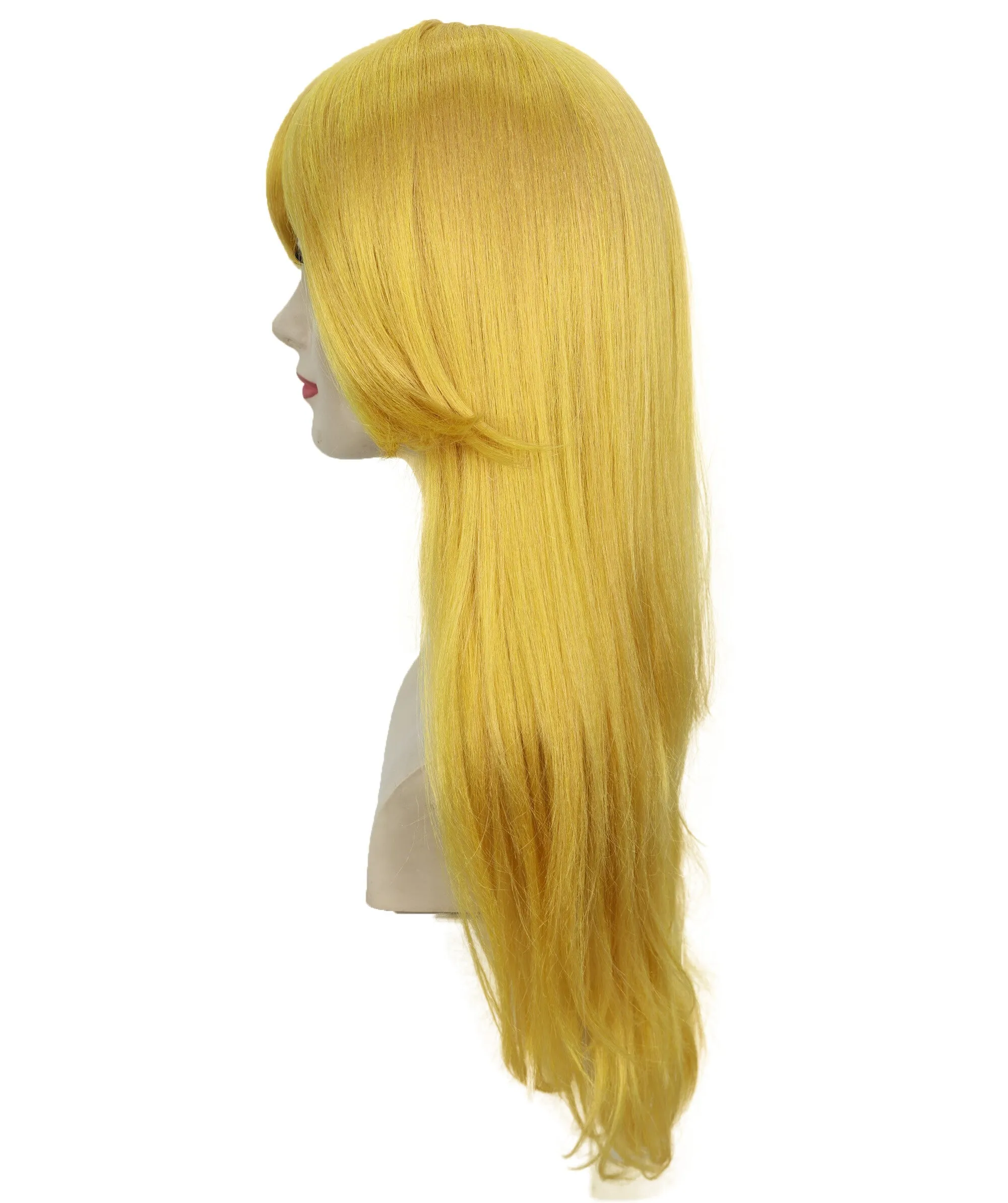 HPO Adult Princess Peach Cosplay Female Wig | ALLAURA Anime-Inspired Blonde Wig | Durable for Cosplay Events| Halloween and Conventions