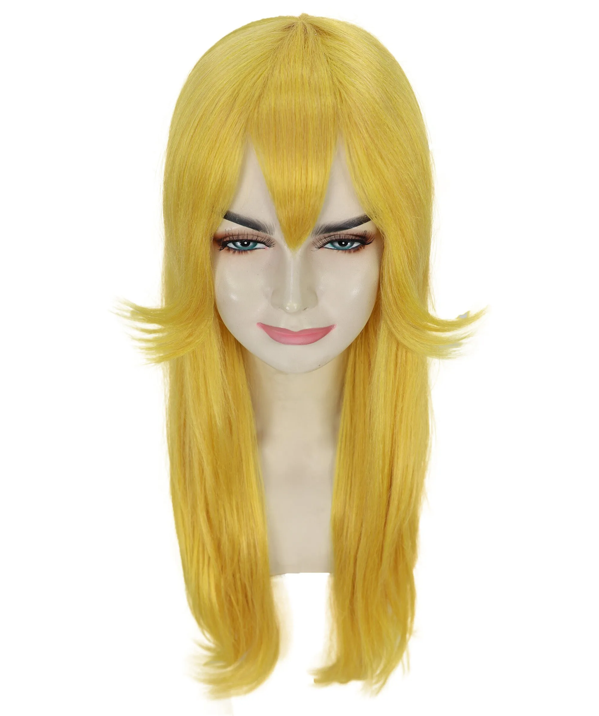 HPO Adult Princess Peach Cosplay Female Wig | ALLAURA Anime-Inspired Blonde Wig | Durable for Cosplay Events| Halloween and Conventions