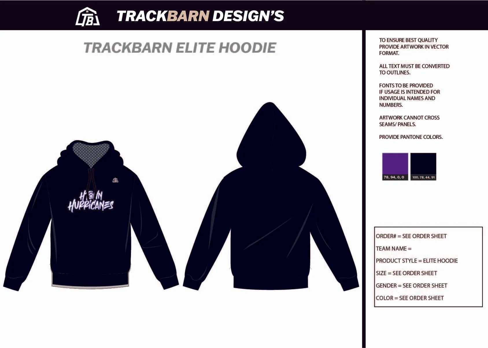 Htown-Hurricanes- Mens Scuba Hoodie