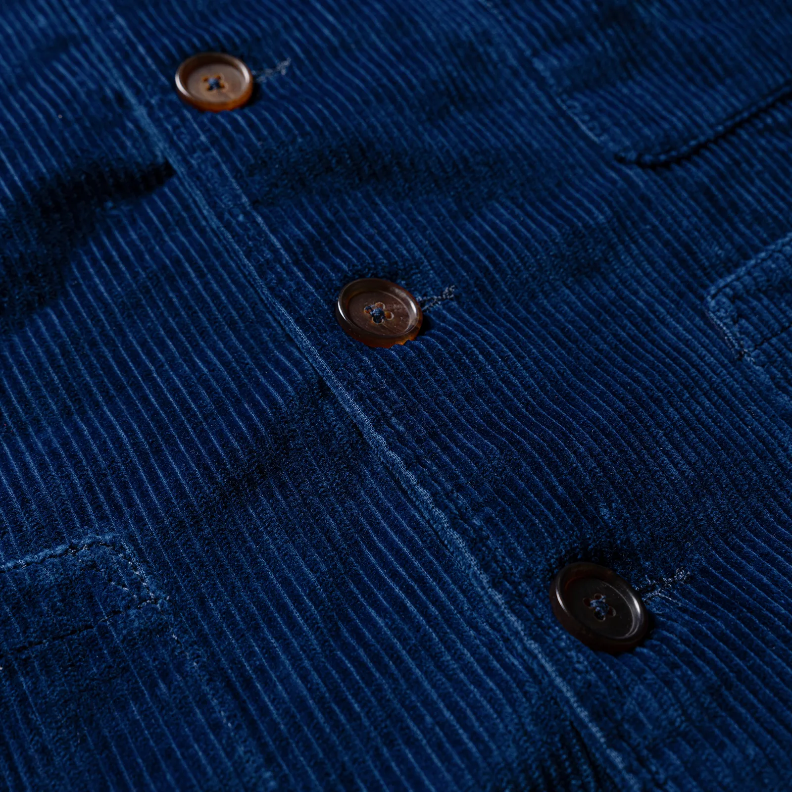 Huang's Weaving Indigo Blue Dyed Vest Heavy Cotton Corduroy Retro Casual Vest