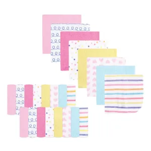 Hudson Baby Rayon from Bamboo Washcloth Bundle, Colorful Dots