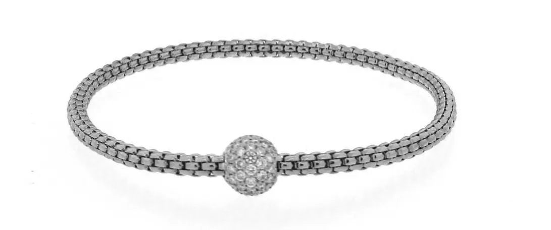 Hulchi Belluni Pave Diamond Stretch Bracelet 21323