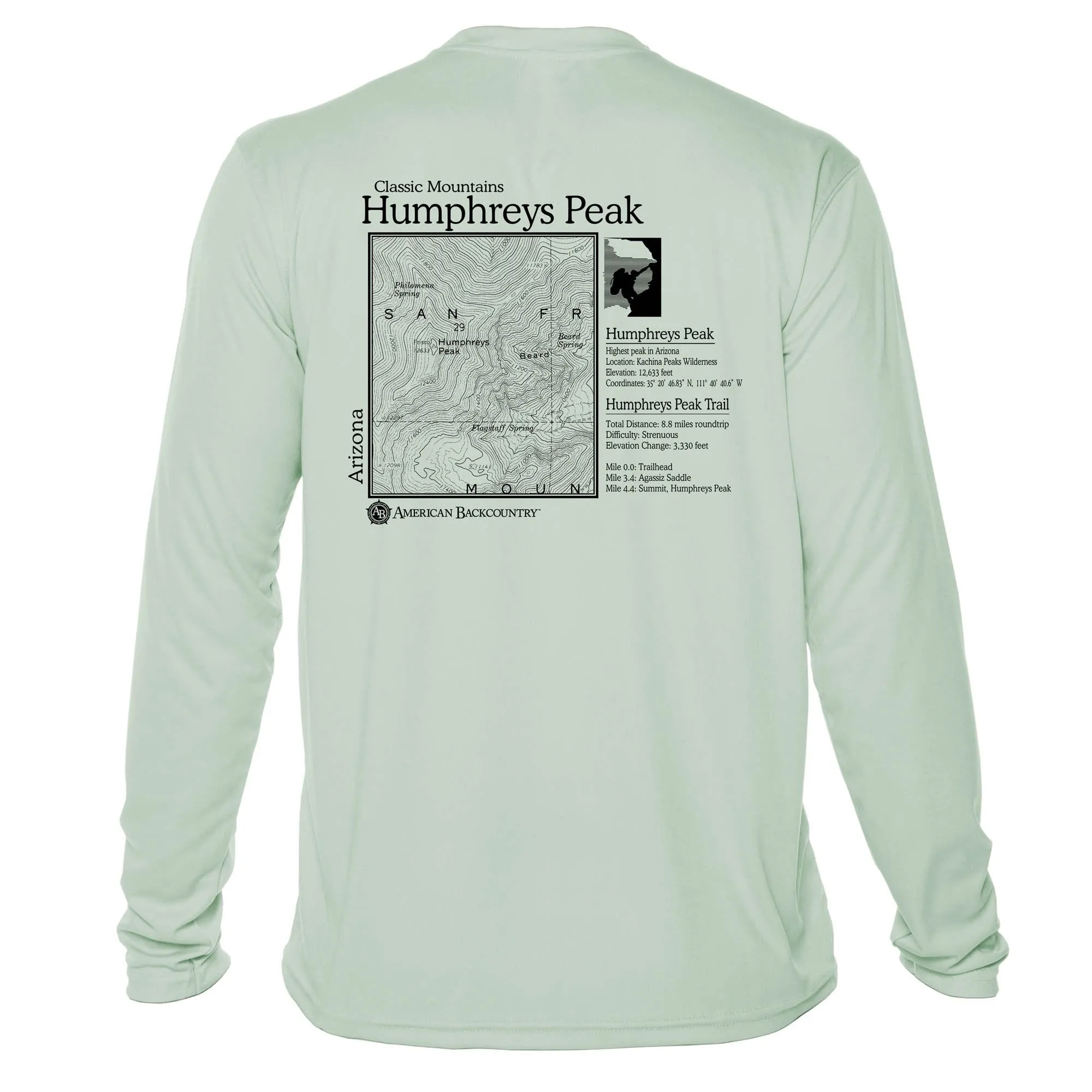 Humphrey's Peak Classic Mountain Long Sleeve Microfiber Men's T-Shirt