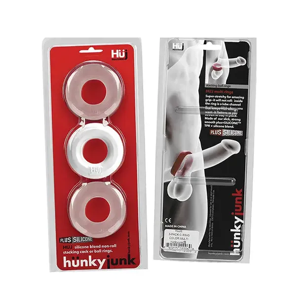 Hunkyjunk HUJ3 C-Ring 3-Pack White Ice